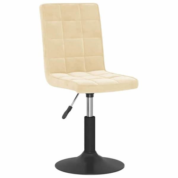 Maison Exclusive - Snurrande matstolar set om 2 i krämfärgad sammet