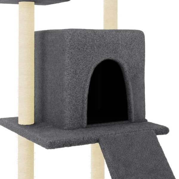 Maison Exclusive - Kattekradse med grå sisal klatretræ 110 cm mörkgrå