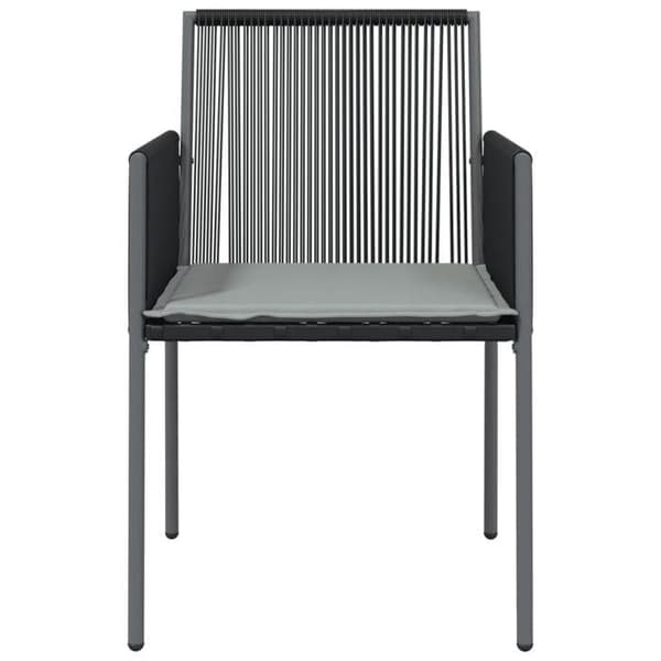 Maison Exclusive - Havestole og puder sæt af 2 sort 54x60,5x83,5 cm