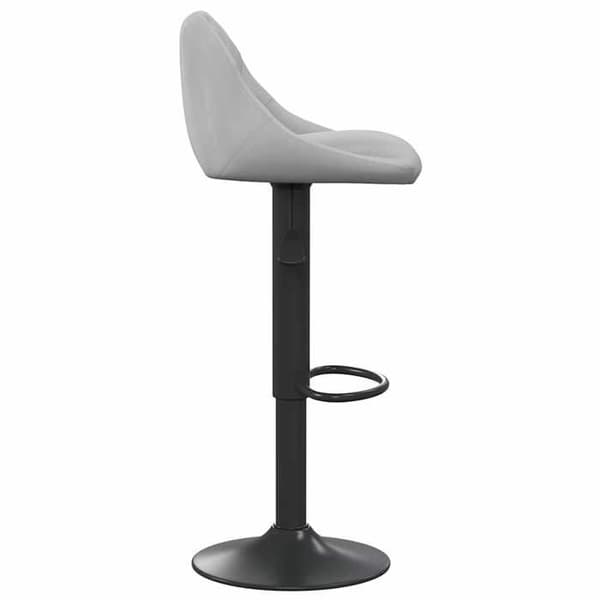 Maison Exclusive - Barstolar set om 2 ljusgrå sammet