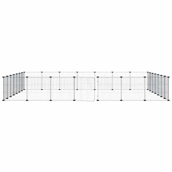 Kæde til dyr - Eksklusivt hus - 28 paneler 35x35 cm - Pulverlakeret stål - Sort, dør
