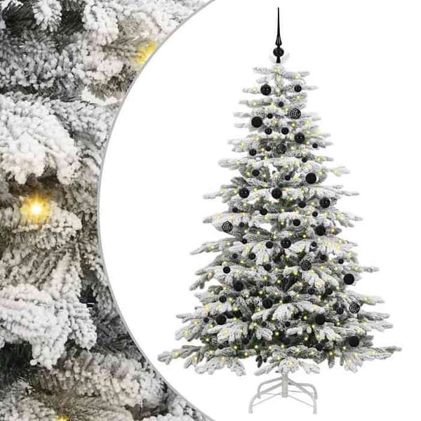 Kunstigt juletræ - EKSKLUSIV HUS - Ledede grene - 210 cm - Hvid - USB LED-belysning Vit