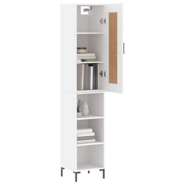 Maison Exclusive - Buffé hög Vit 34,5x34x180 cm Ingenjörsträ Vit