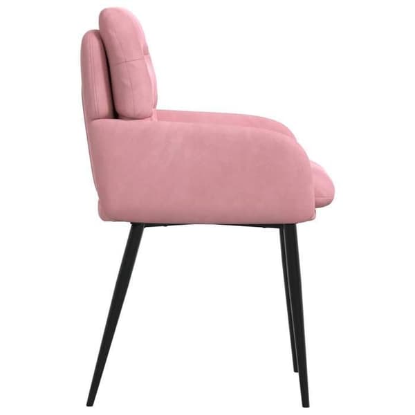 Maison Exclusive - Matstolar 2 st Sammet Rosa 59 x 59,5 x 90 cm