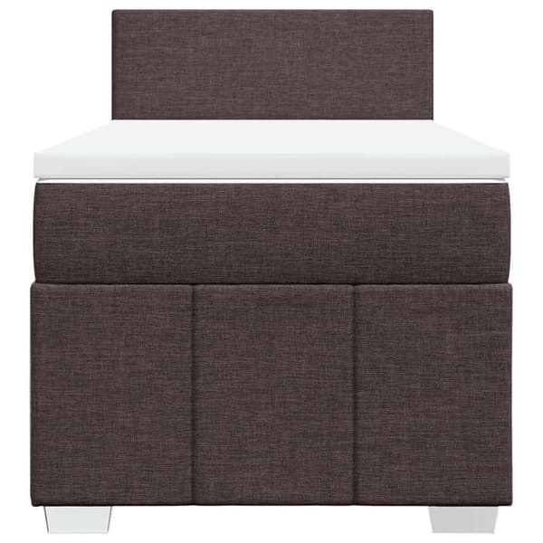 Sengestel med madras - EKSKLUSIV HUS - 100x200 cm - Mørkebrun - Pocketfjedre - Tilpasselige LED