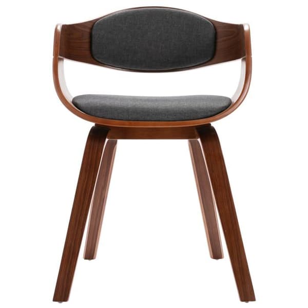 Maison Exclusive - Matstolar set om 6 böjd trä och grått tyg