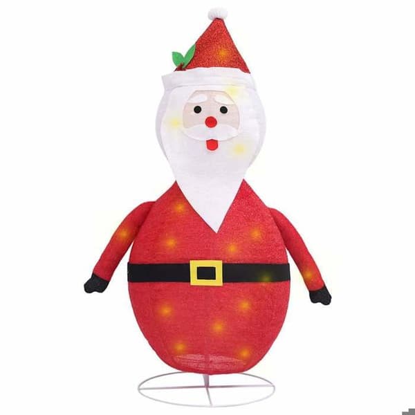 Maison Exclusive - Julepynt Figurine Julemand LED Luksusstof 90 cm