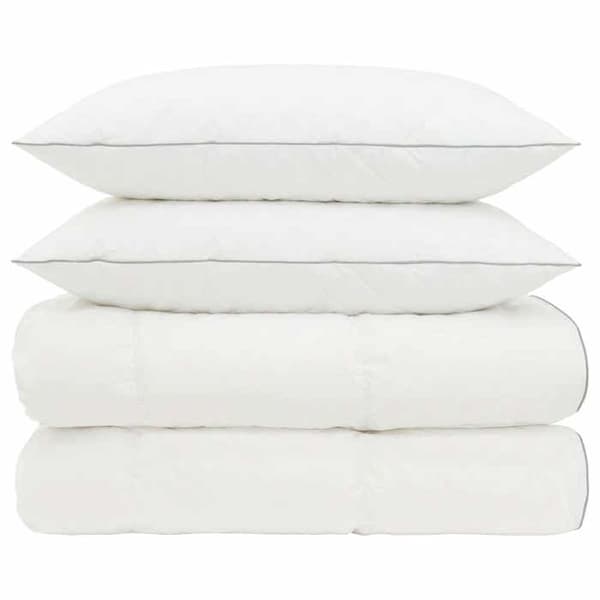 Maison Exclusive - Duvetset 90 % gåsdun FULDA 3 delar 140 x 220 cm