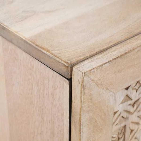 Maison Exclusive - Buffé Vit 60 x 33 x 75 cm Massivt mangoträd Vit