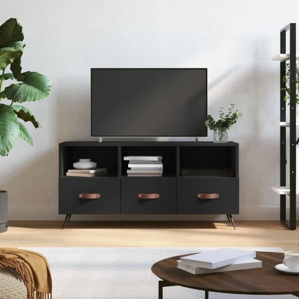 Maison Exclusive - Sort TV-møbel 102x36x50 cm i ingeniørtræ