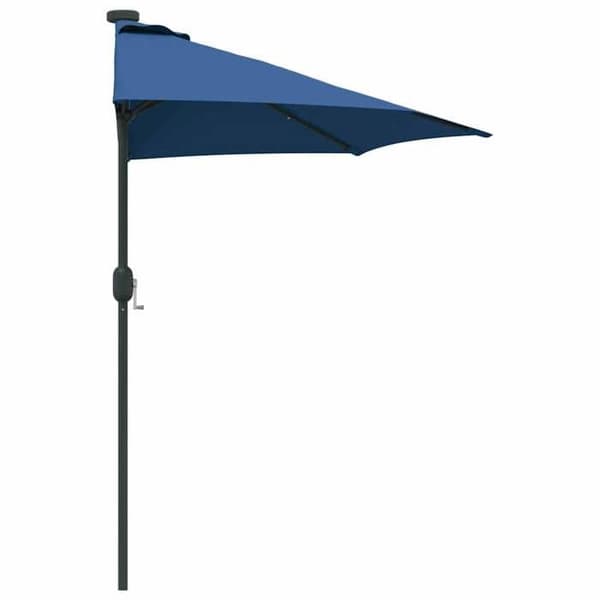 Haveparasol - MAISON EXCLUSIVE - 294 x 150 x 224 cm - Polyester & stål - Solcelle LED - UV-resistent Azurblå
