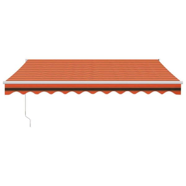 Maison Exclusive - Fällbart tak i orange och brunt 3,5x2,5m i tyg och aluminium