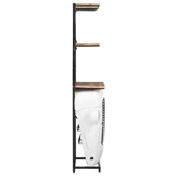 Maison Exclusive - Vinlager Traktor Vit 49x31x172 cm Solid Mangoträ