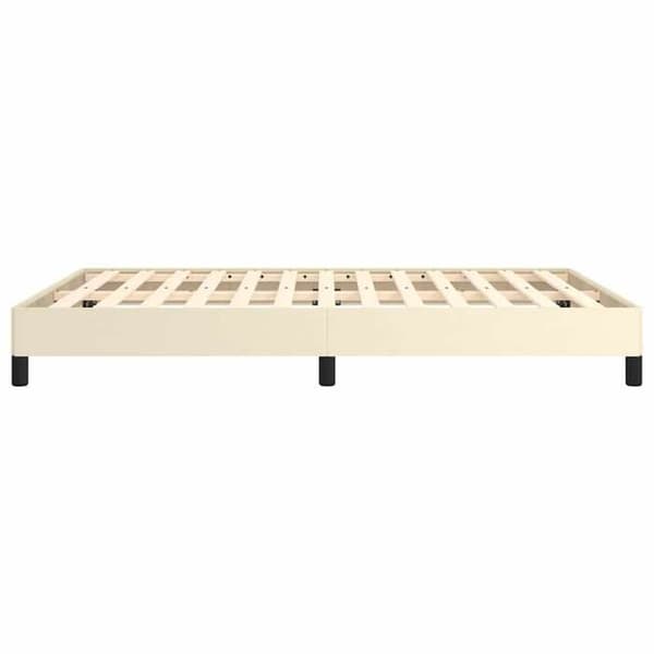 Maison Exclusive - Sengestel uden madras creme 140x200 cm kunstlæder Grädde