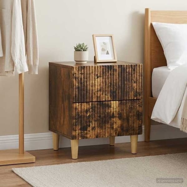 Maison Exclusive - Natbord 2 dele Røget eg 43 x 34,5 x 48 cm