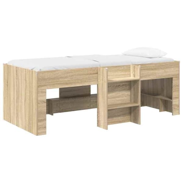 Maison Exclusive - Hög Sängram för Barn Sonoma Ek 80 x 200 cm