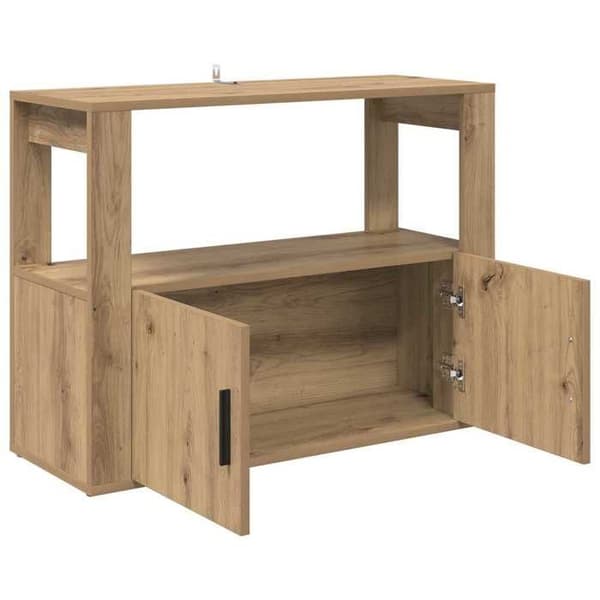 Maison Exclusive - Buffé i hantverksmässig ek 80 x 30 x 60 cm Ingenjörsträ Ek