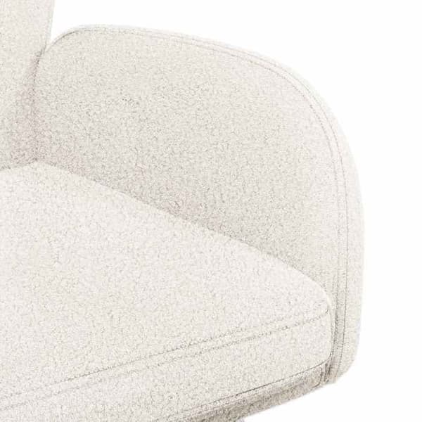 Maison Exclusive - Snurrande matstolar 4 st Bouclé Kräm Grädde