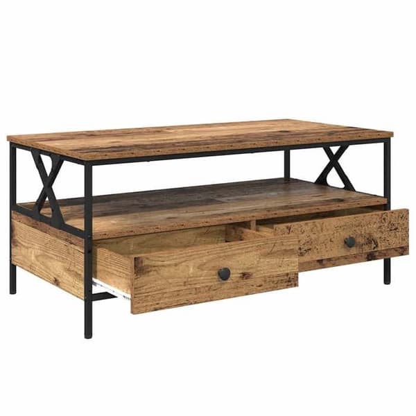 Soffbord - EXKLUSIV HEM - 100 x 51 x 45 cm - Ingenjörsträ - Rektangulär - Brun