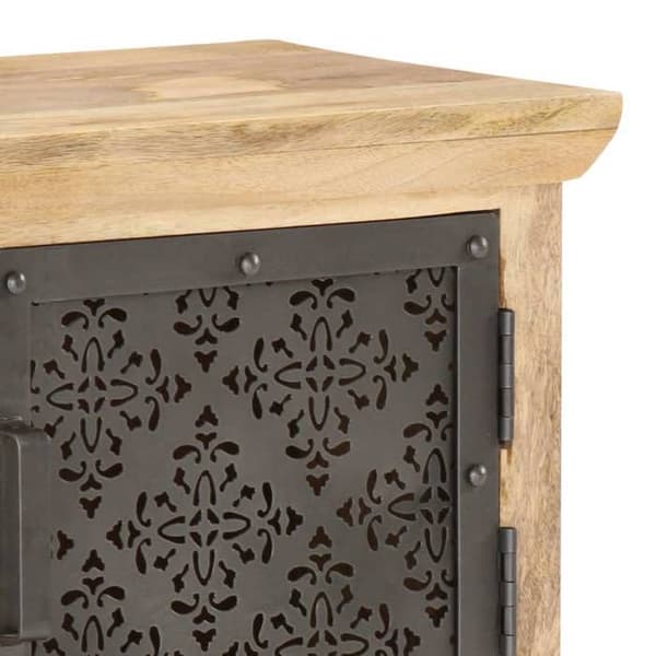 Maison Exclusive - TV-møbel med stålskabe 120x30x40 cm Mango træ Ej specificerat