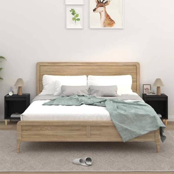 Maison Exclusive - Natborde 2 stk Sort 40x35x50 cm Svart