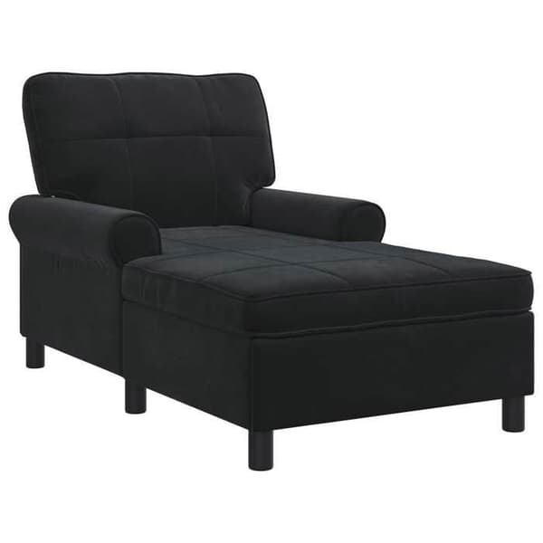 Maison Exclusive - Lang stol Sort Velour 91 x 157 x 91 cm