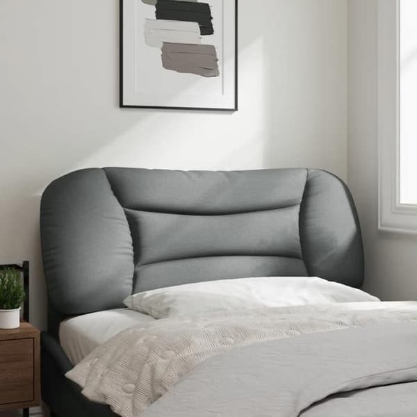 Maison Exclusive - Hvar vaaleanharmaa 100 cm sängynpäädyn tyyny, kangas