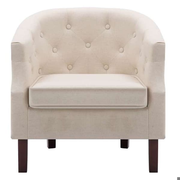 Tuoli - Maison Exclusive - Beige - Polyesterikangas - Kumipuun jalat beige
