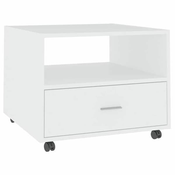 Maison Exclusive - Låg bord vit 55x55x40 cm ingenjörsträ Vit