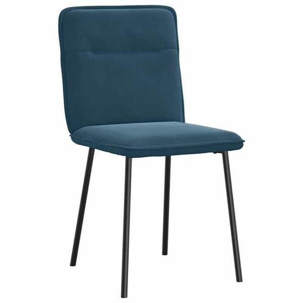 Maison Exclusive - Matstolar set om 6 blå sammet