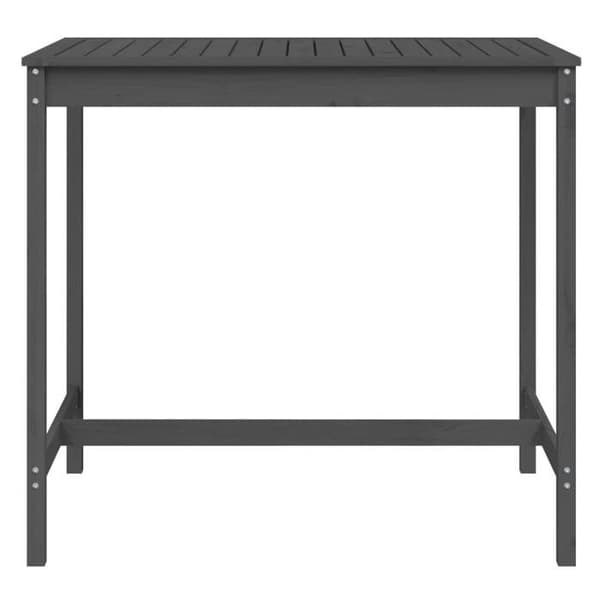 Maison Exclusive - Harmaa puutarhapöytä 121x82,5x110 cm massiivipuusta