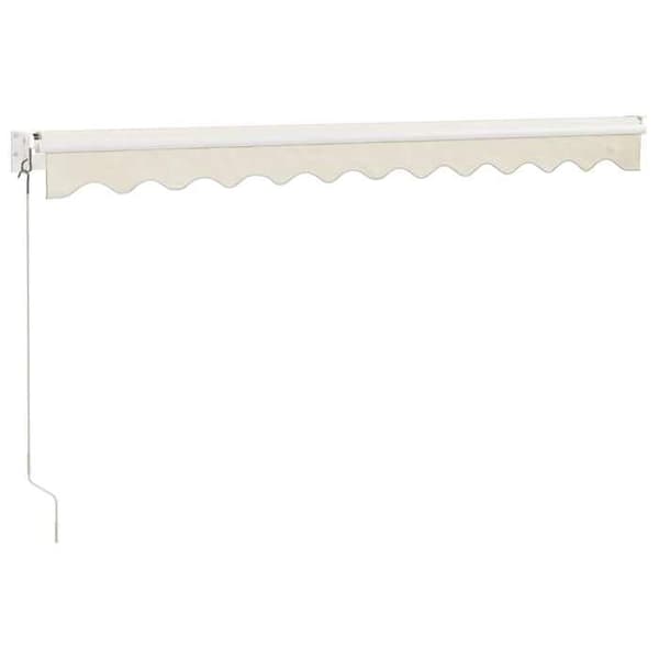Maison Exclusive - Retractable awning crème 3x2,5 m tyg och aluminium