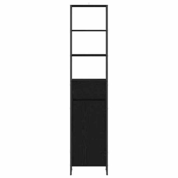 Maison Exclusive - Badeværelsesskab Sort eg 40 x 30 x 180 cm