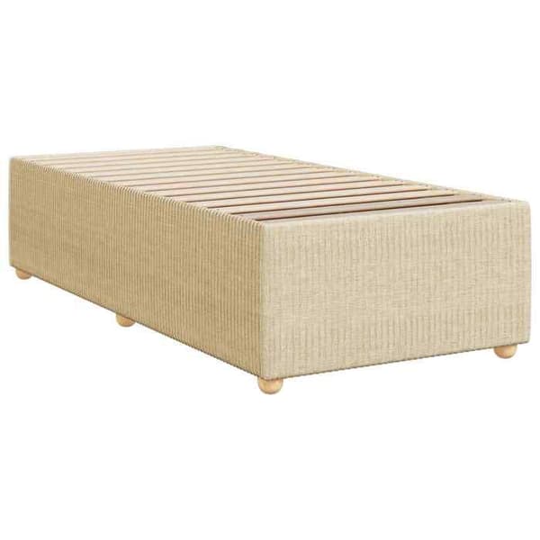 Maison Exclusive - LED-patjasänky Crème 100 x 200 cm Kankaat Grädde