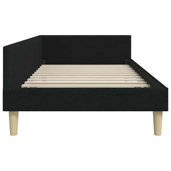 Maison Exclusive - Sort hjørneseng 90 x 190 cm stof