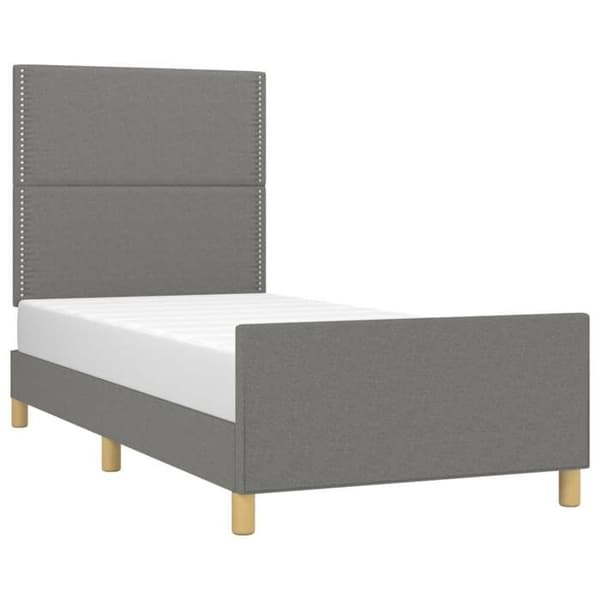 Maison Exclusive - Sengebund uden madras grå 90x200 cm stof