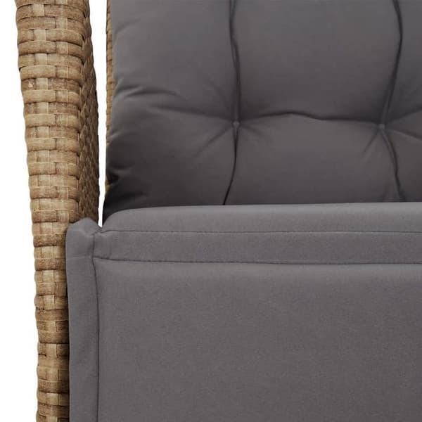 Maison Exclusive - Puutarhakalustesarja tyynyillä 7 kpl beige sekoitettu rottinki
