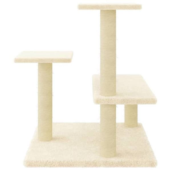 Maison Exclusive - Kattekradse med sisal i creme 61 cm Grädde
