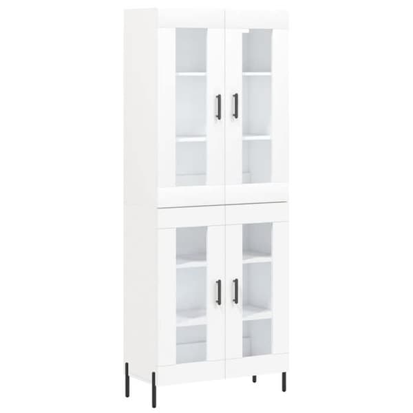Maison Exclusive - Buffé hög Vit 69,5x34x180 cm Ingenjörsträ