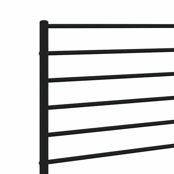 Maison Exclusive - Erstatnings hovedgærde metal sort 120 cm