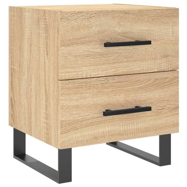 Maison Exclusive - Natborde 2 stk. egetræ sonoma 40x35x47,5 cm