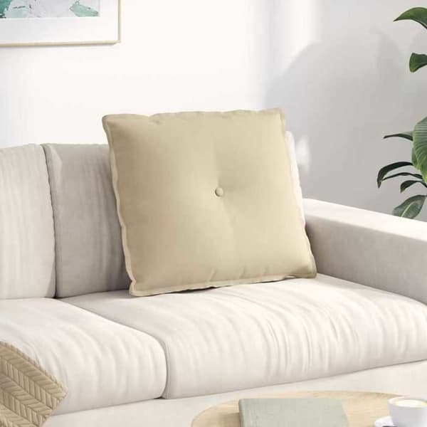 Rygpude - MAISON EXCLUSIVE - 60 x 50 cm - Creme - Mikrofiber - Polyesterfyld Grädde