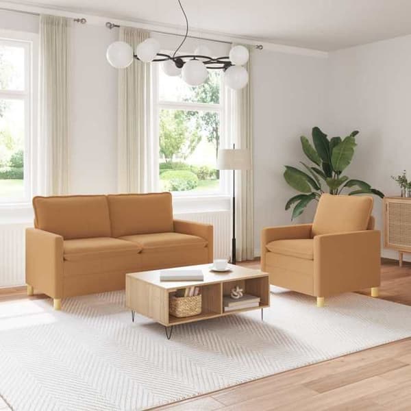 Maison Exclusive - Sæt af 2 Sofaer Beige Stof