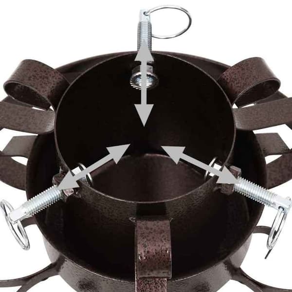 Maison Exclusive - Ställning för julgran i antik koppar 29x29x15,5 cm
