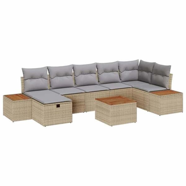 Lounge-soffor - MAISON EXCLUSIVE - Modulära - Beige - 8 delar - Pulverlackerad stål beige