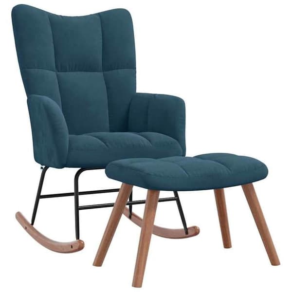 Maison Exclusive - Gungstol med blå sammetspall Blå