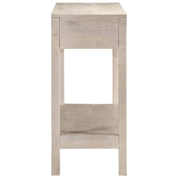 Maison Exclusive - Hvid konsolbord 110x35x75 cm i solid mangotræ