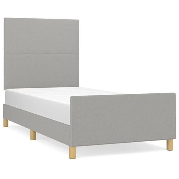 Maison Exclusive - Sengebund uden madras lys grå 90x190 cm stof