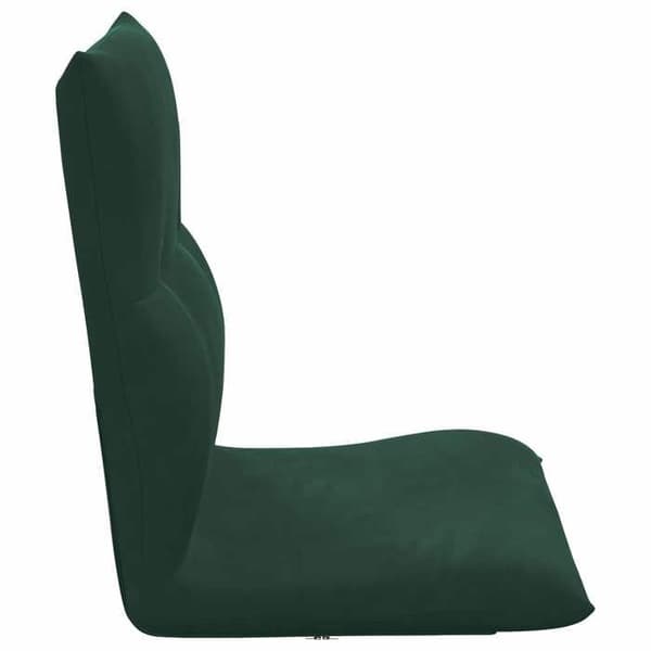 Maison Exclusive - Säädettävä lattiatuoli Tummanvihreä Sametti