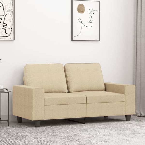 Maison Exclusive - 2-personers sofa Creme 120 cm Stof